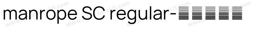 manrope SC regular字体转换